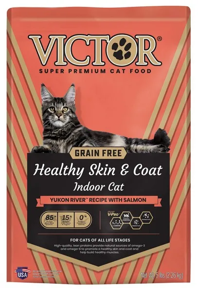 5 Lb Victor Grain Free Healthy Skin & Coat Indoor Cat - Treat